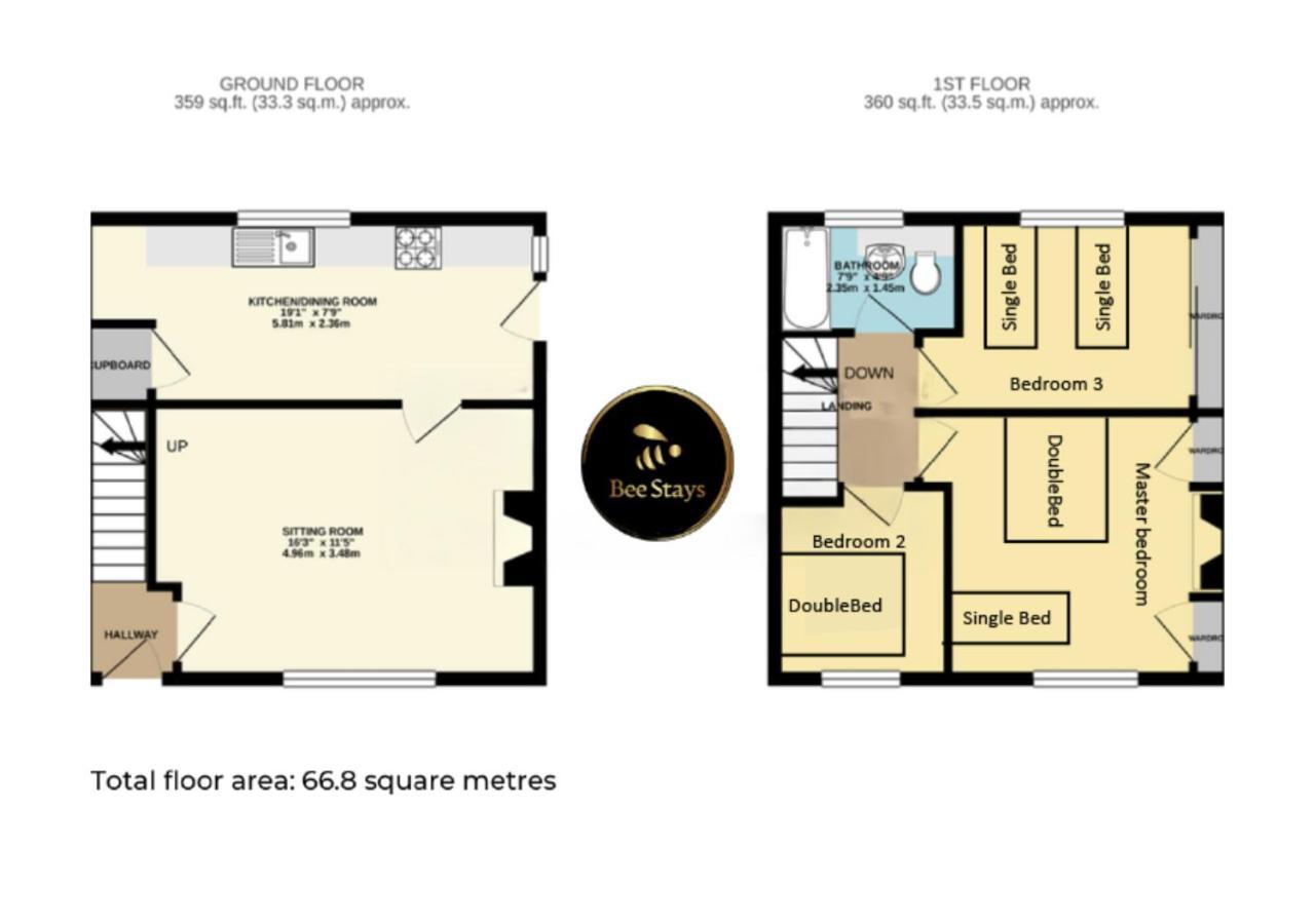 Bee Stays - Northway House วอร์ริงตัน ภายนอก รูปภาพ